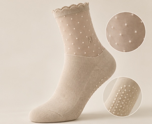 The Sheer Pilates grip sock