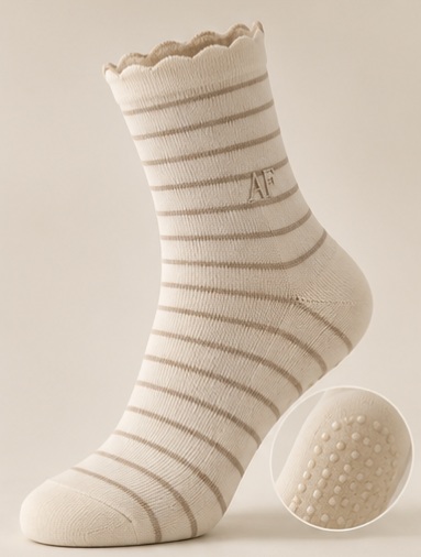 The Stripe Pilates grip sock
